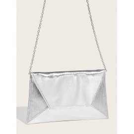 Women's Glitter Metallic Color Evening Party Envelope Clutch Bag