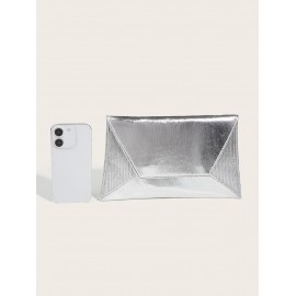 Women's Glitter Metallic Color Evening Party Envelope Clutch Bag