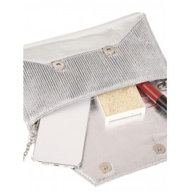 Women's Glitter Metallic Color Evening Party Envelope Clutch Bag