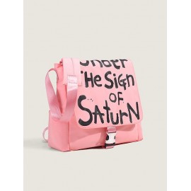 Women's Streetwear Graffiti Letters High Capacity Crossbody Message Bag