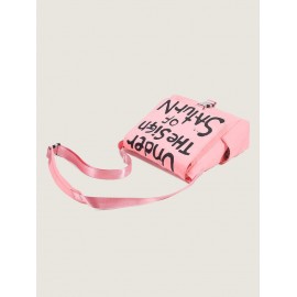 Women's Streetwear Graffiti Letters High Capacity Crossbody Message Bag