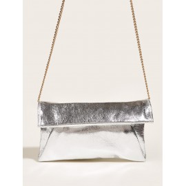 Women's Fashion Daily Evening Metallic Envelope Clutch Bag Crossbody Bag