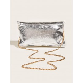 Women's Fashion Daily Evening Metallic Envelope Clutch Bag Crossbody Bag