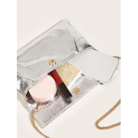 Women's Fashion Daily Evening Metallic Envelope Clutch Bag Crossbody Bag