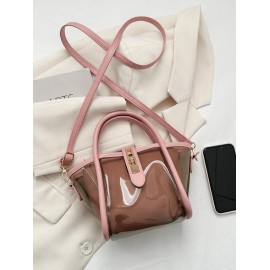 Transparent Jelly Crossbody Bag with Clutch Purse