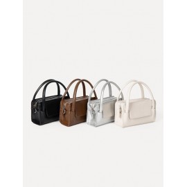 Women's Daily Solid Color Retro Rectangle Boxy Handbag Crossbody Bag