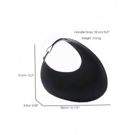 Women's Large Capacity Half Moon Crescent Design Underarm Shoulder Bag