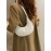 Women's Simple Style Solid Color Crescent Moon Shape Underarm Shoulder Bag