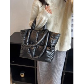 Large Quilted Puffer Shoulder Bag