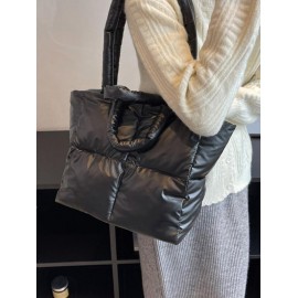 Large Quilted Puffer Shoulder Bag