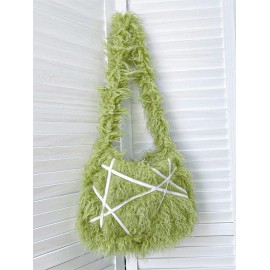 Women's Daily Streetwear Y2K Fluffy Fuzzy Furry Textured Faux Fur Large Capacity Crossbody Shoulder Bag