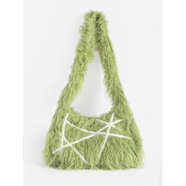 Women's Daily Streetwear Y2K Fluffy Fuzzy Furry Textured Faux Fur Large Capacity Crossbody Shoulder Bag