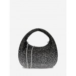 Women's Retro Style Sparkly Shimmery Shine Rhinestones Decor Party Cocktail Prom Eveing Metal Chain Clutches Handbag