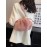 Women's Plush Faux Fur Drawstring Solid Color Fashion Shoulder Bag