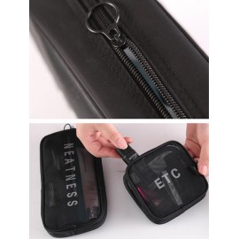 3Pcs Semi-transparent Portable Travel High Capacity Waterproof Make-up Storage Bags