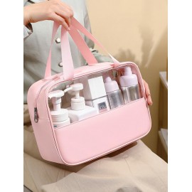 Women's PVC Transparent Clear Makeup Organizer Pouches Travel Toiletry Bag Cosmetic Bag Travel Wash Bag