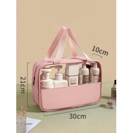 Women's PVC Transparent Clear Makeup Organizer Pouches Travel Toiletry Bag Cosmetic Bag Travel Wash Bag