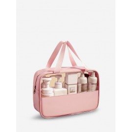 Women's PVC Transparent Clear Makeup Organizer Pouches Travel Toiletry Bag Cosmetic Bag Travel Wash Bag