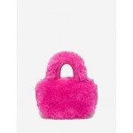 Women's Winter Fluffy Faux Fur Solid Color Date Night Crossbody Tote Bag