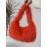 Women's Winter Fashion Fluffy Faux Fur Solid Color Tote Bag