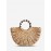 Women's Beach Vacation Large Capacity Beading Handle Straw Bag