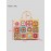 Women's Handmade Weave Flower Patterblock Hollow Out Bamboo Joint Handle Vacation Beach Tote Bag (Random Color)