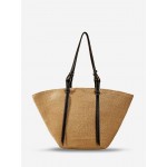 Vacation Beach Large Capacity Straw Raffia Shoulder Tote Bag
