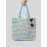 Women's Colorblock PARIS LONDON Letter Embroidered Raffia Straw Braided Beach Vacation Summer Tote Bag