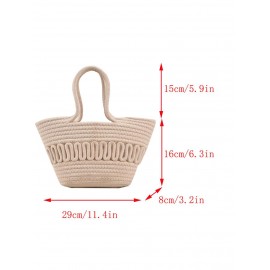 Vacation Beach Colorful Textured Woven Design Tote Bag