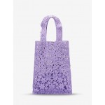 Women's Beach Vacation Flower Pattern Hollow Out Crochet Shoulder Bag