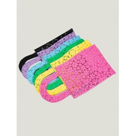 Women's Beach Vacation Flower Pattern Hollow Out Crochet Shoulder Bag