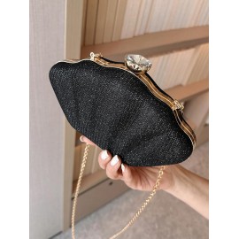 Glitter Shell Shaped Crossbody Bag
