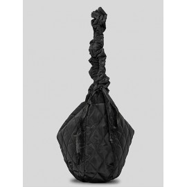 Women's Daily Solid Color Quilted Padded Puffer Design Ruched Strap Shoulder Bag