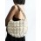 Women's Daily Solid Color Bubble Textured Quilted Puffer Design Shoulder Bag