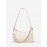 Embossed Faux Pearl Chain Embellished Shoulder Bag